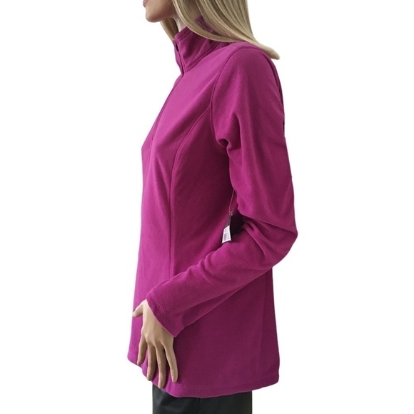 Eddie Bauer Quest ¼ Zip Pullover Top Jacket Super Soft Plush Fleece Magneta - Picture 6 of 16